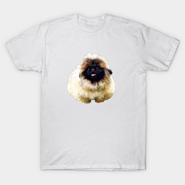 Pekingese Adorable Puppy Dog T-Shirt by ElegantCat